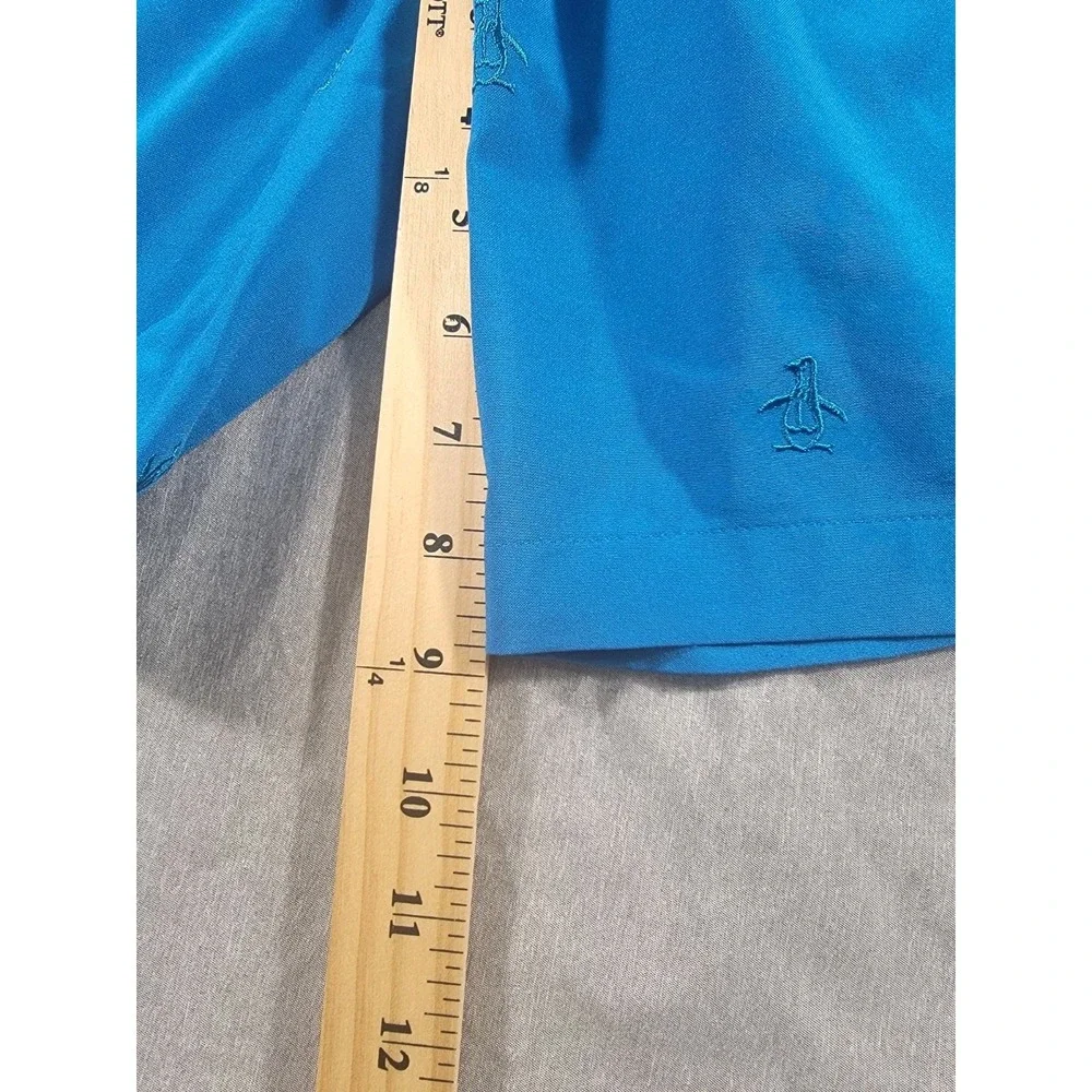 Penguin Blue Moisture Wicking Performance Stretch Embroidered Mens 40 9